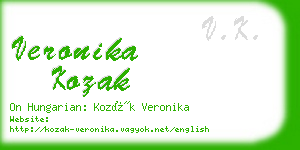 veronika kozak business card